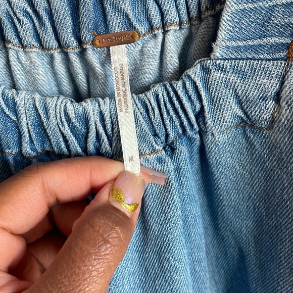 Free People “Lou Jean Babydoll Dress” square neck oversized Medium - Picture 7 of 9